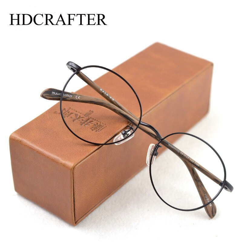 Hdcrafter Unisex Full Rim Round Alloy Frame Eyeglasses W26017g Full Rim Hdcrafter Eyeglasses   