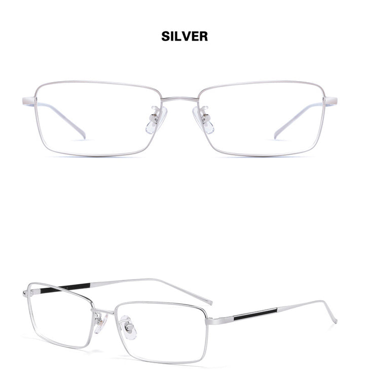 Chashma Men's Full Rim Square Titanium Frame Eyeglasses 10109 Full Rim Chashma   