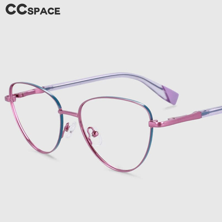 CCSpace Women's Full Rim Cat Eye Alloy Frame Eyeglasses 53997 Full Rim CCspace   
