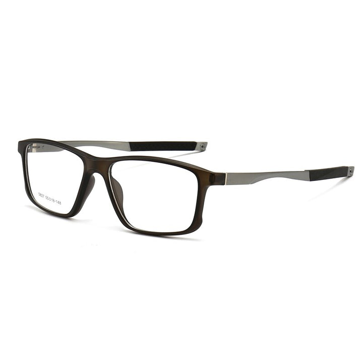 KatKani Men's Full Rim TR90 Aluminum Magnesium Square Frame Sports Eyeglasses 5827 Full Rim KatKani Eyeglasses   