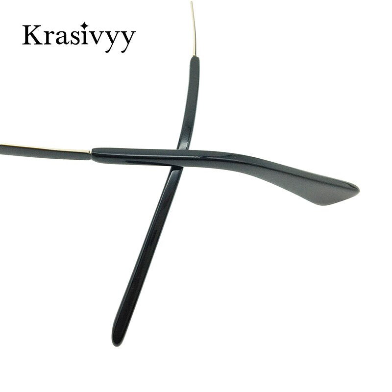 Krasivyy Unisex Rimless Hexagon Screwless Titanium Eyeglasses Kr5018 Rimless Krasivyy   