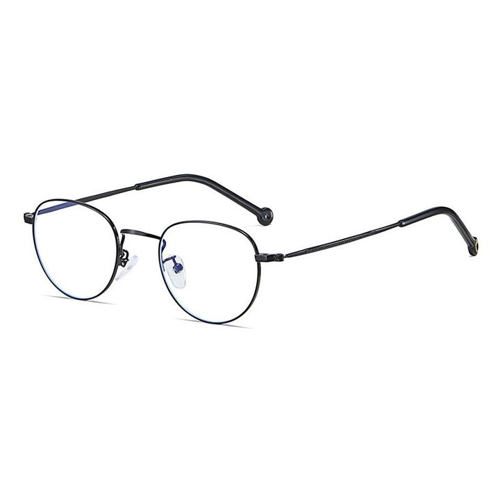 Hotony Unisex Full Rim Alloy Round Frame Eyeglasses 9957 Full Rim Hotony Black  