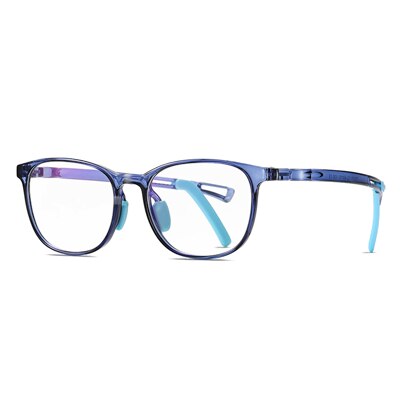 Ralferty Kids' Eyeglasses Acetate Non-Slip D5111 Frame Ralferty C2 Clear Blue  