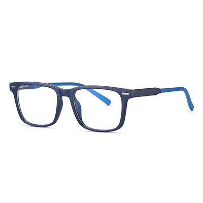 Ralferty Men's Eyeglasses TR90 Square Anti Blue Light D2323-1 Anti Blue Ralferty C281 Matt Blue  