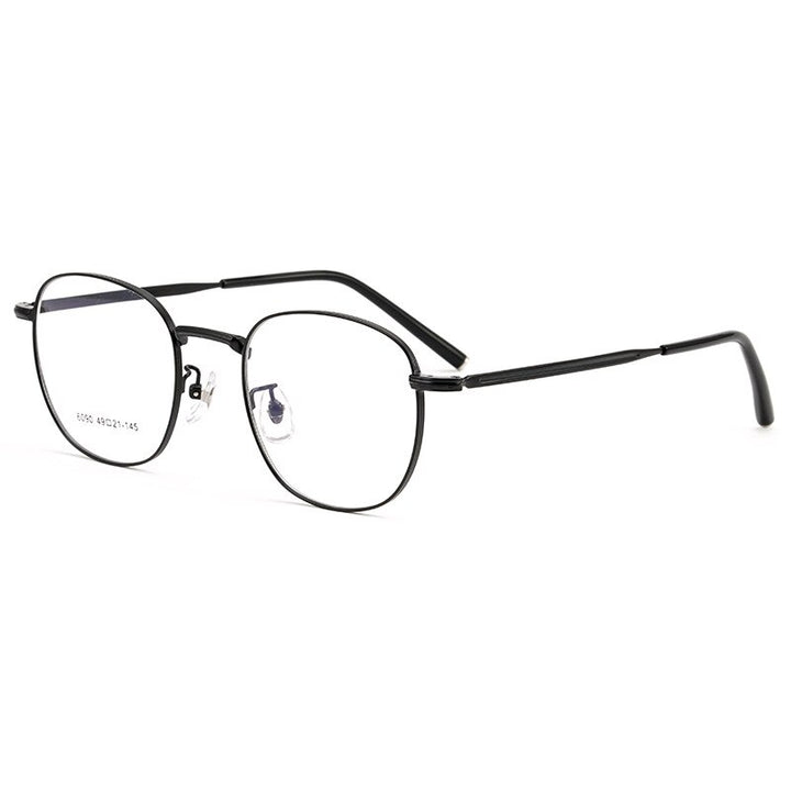 KatKani Unisex Full Rim Alloy Round Frame Eyeglasses 6090 Full Rim KatKani Eyeglasses Black  