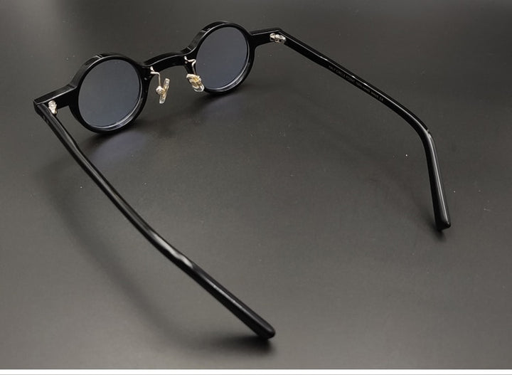 Unisex Small Round Eyeglasses Acetate Frame Optional Customizable Lenses Frame Yujo   