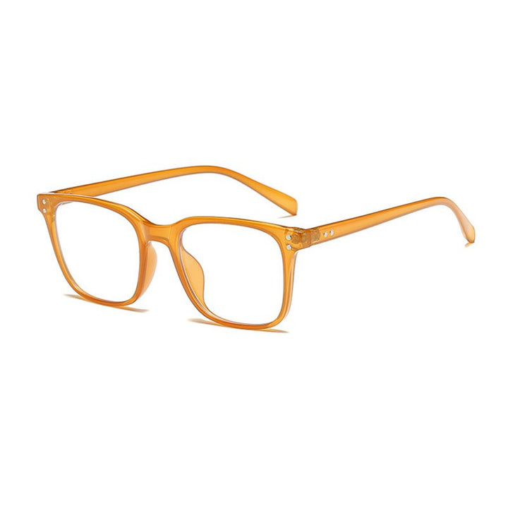 Hotony Unisex Full Rim Square TR 90 Frame Eyeglasses 6328 Full Rim Hotony Orange  