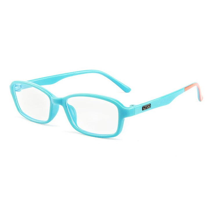 Yimaruili Unisex Children's Full Rim Square Acrylic Frame Eyeglasses F1676 Full Rim Yimaruili Eyeglasses Sky Blue  