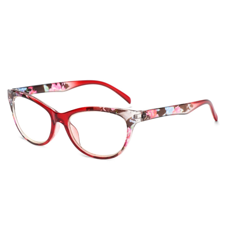 High-Definition Reading Glasses Unisex Ultralight Pc Frames Glasses Vision Care Eyewear +1.00~4.00 Reading Glasses Gootrades +100 Type 2- red 