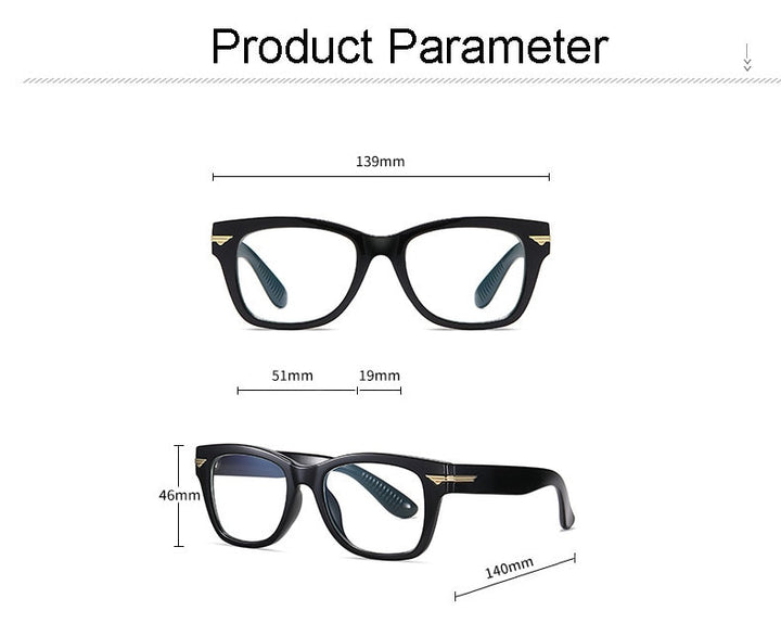 Hotochki Unisex Full Rim Plastic Frame Eyeglasses Tr3393 Full Rim Hotochki   
