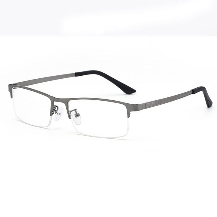 Handoer Unisex Semi Rim Square Alloy Eyeglasses 88121 Semi Rim Handoer Gray  