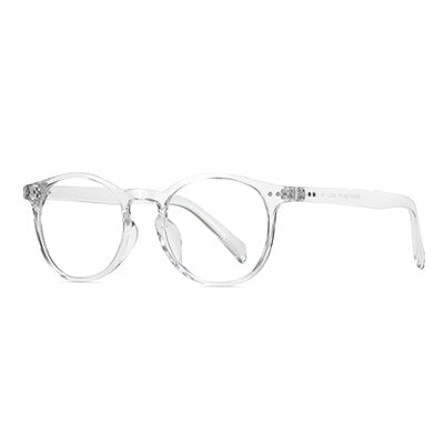 Ralferty Women's Eyeglasses Round Anti Blue Light D2301 Anti Blue Ralferty C2 Transparent  