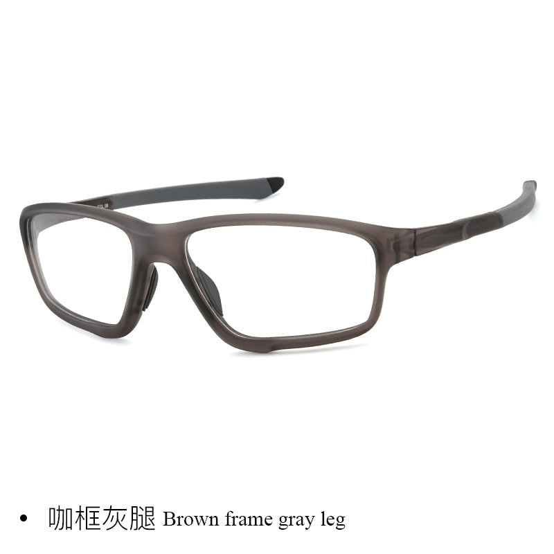 Men's TR90 Full Rim Frame Sports Eyeglasses Zt9231 Sport Eyewear Bclear brown gray  