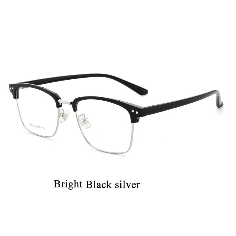 Bclear Unisex Eyeglasses Alloy Zt3529 Frame Bclear Bright black silver  