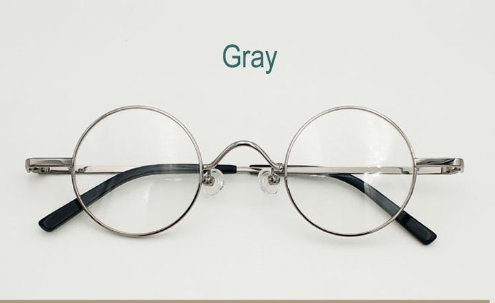 Unisex Retro Round Eyeglasses Alloy Frame Reading Glasses 811008 Reading Glasses Yujo gray China 