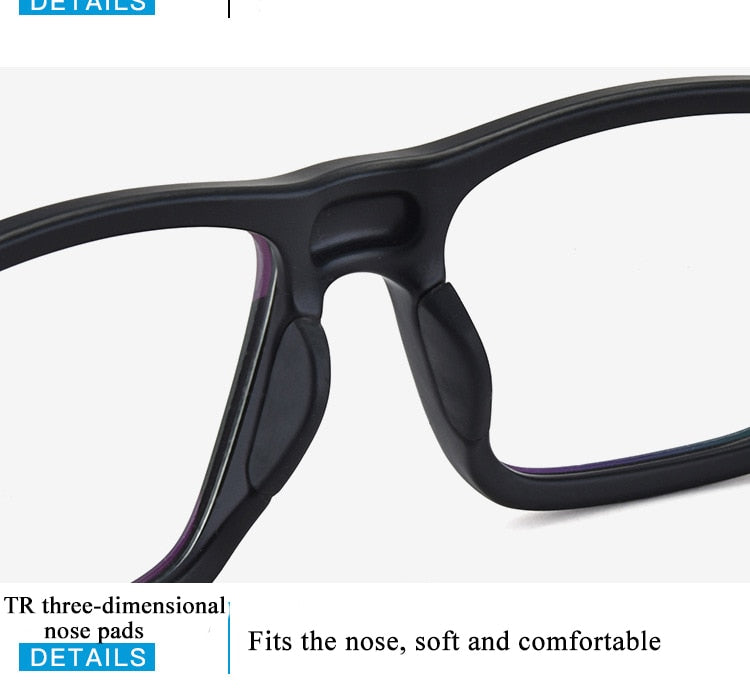 Men's Full Rim TR-90 Plastic Titanium Sports Frame Eyeglasses Zt9224 Sport Eyewear Bclear   