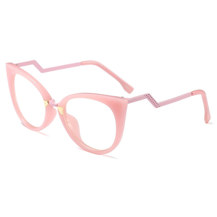 Hotony Women's Full Rim Cat Eye Acetate Frame Eyeglasses 97320 Full Rim Hotony Pink  