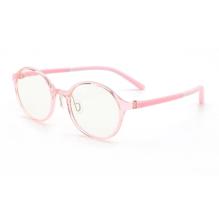 Yimaruili Unisex Children's Full Rim Acetate Frame Eyeglasses HY224 Full Rim Yimaruili Eyeglasses Pink  