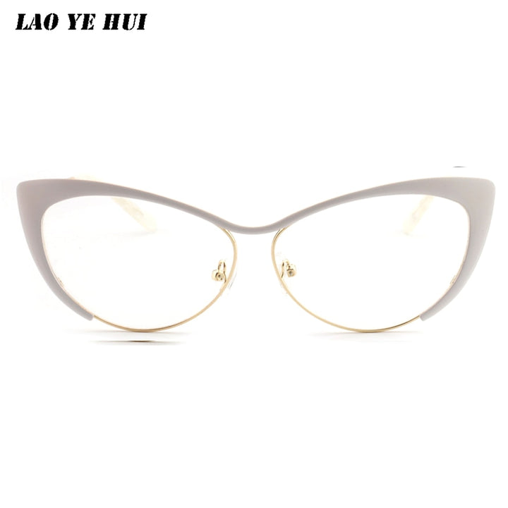 Laoyehui Women's Eyeglasses Cat Eye Reading Glasses 8077 Reading Glasses Laoyehui 0 White 