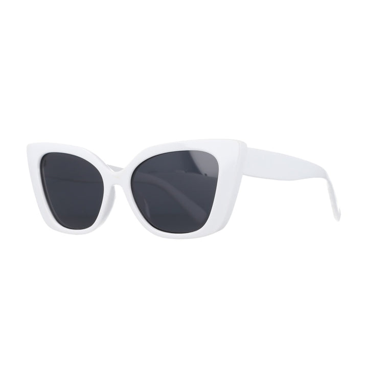 CCSpace Women's Full Rim Square Cat Eye Resin Frame Sunglasses 51115 Sunglasses CCspace Sunglasses white 51115 