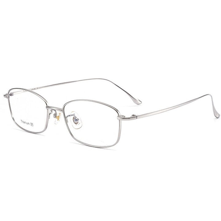 Hotochki Men's Full Rim Titanium Frame Eyeglasses 8508 Full Rim Hotochki Silver  
