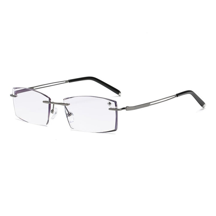 Zirosat 630HT Unisex Eyeglasses Pure Titanium Rimless Diamond Cutting Rimless Zirosat   