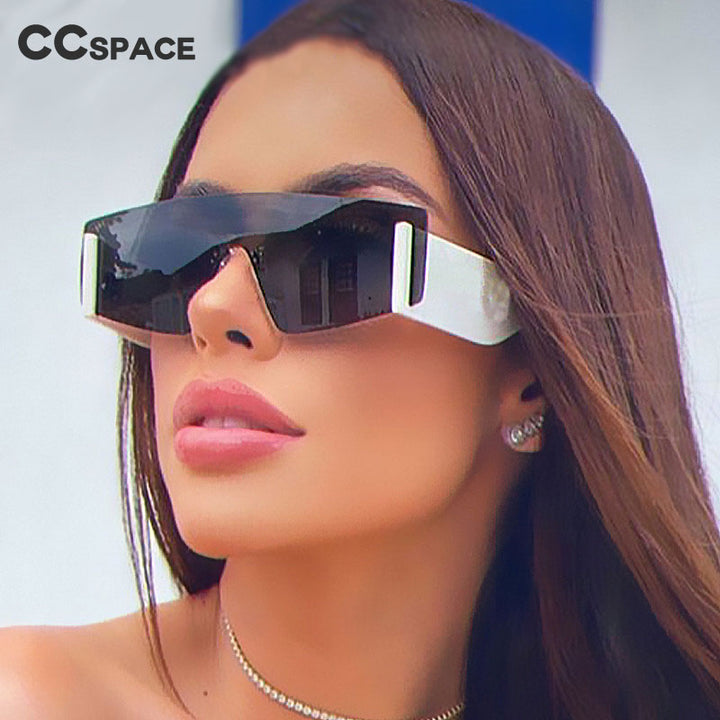 CCSpace Women's Full Rim Oversized Square One Lens Resin Frame Sunglasses 51117 Sunglasses CCspace Sunglasses   