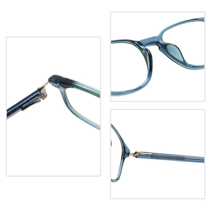 Hotony Unisex Full Rim TR 90 Square Frame Eyeglasses 2047 Full Rim Hotony   