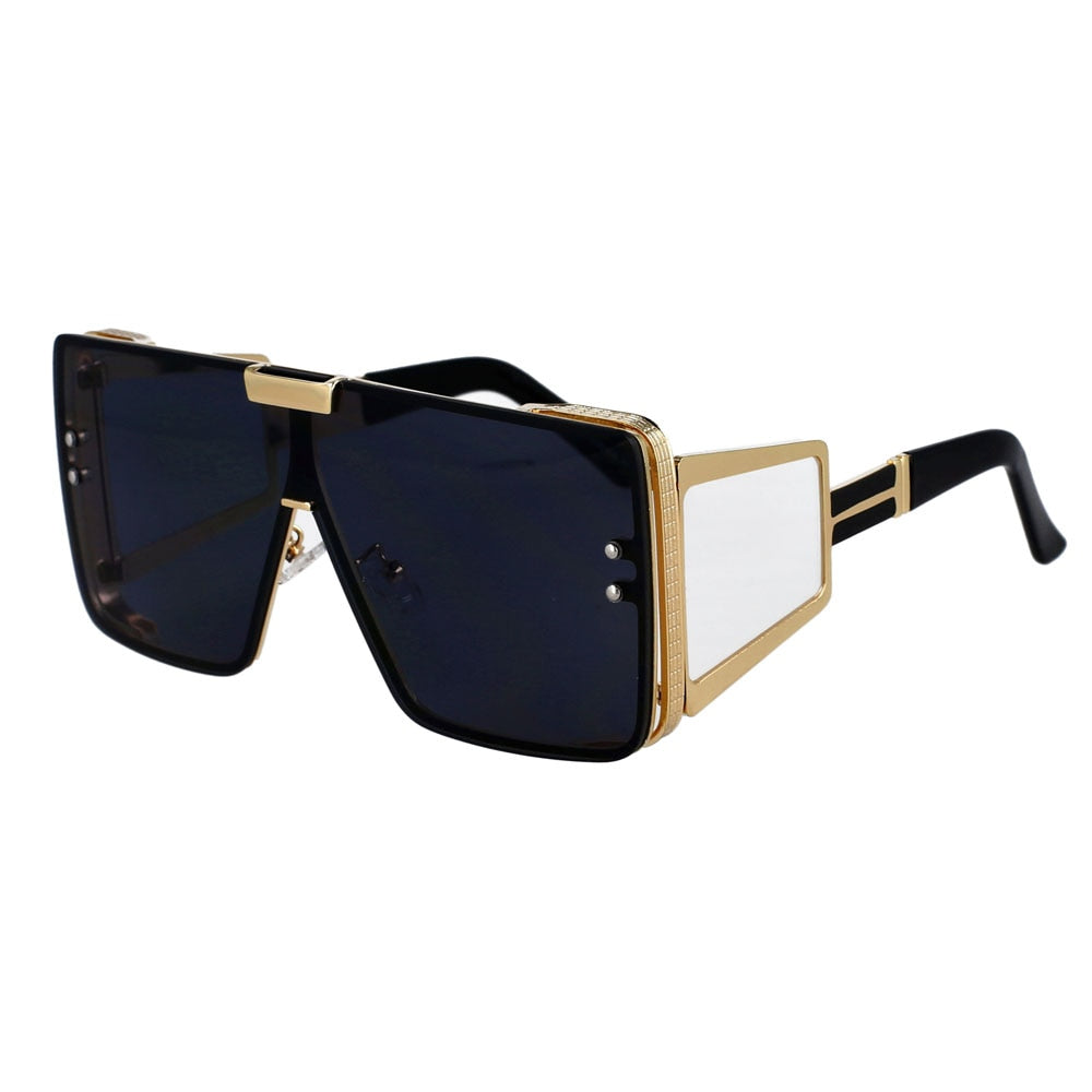 Balmain Wonder Boy III Shield-Shaped Gold/Black Sunglasses