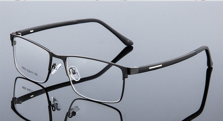 Men's Eyeglasses Stainless Steel Frame 9930 Frame SunSliver Gun Gray  