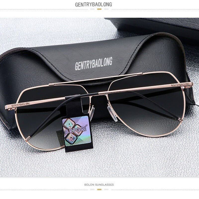 Yimaruili Women's Full Rim Double Bridge Alloy Frame Polarized Lens Sunglasses B8011 Sunglasses Yimaruili Sunglasses   