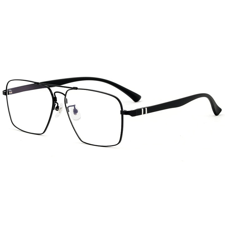Yimaruili Men's Full Rim Double Bridge Titanium Alloy Frame Eyeglasses 8227 Full Rim Yimaruili Eyeglasses   