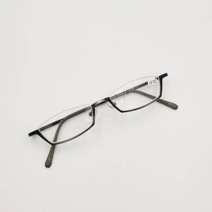 Unisex Alloy Semi Rim Square Frame Reading Glasses Reading Glasses Yujo   