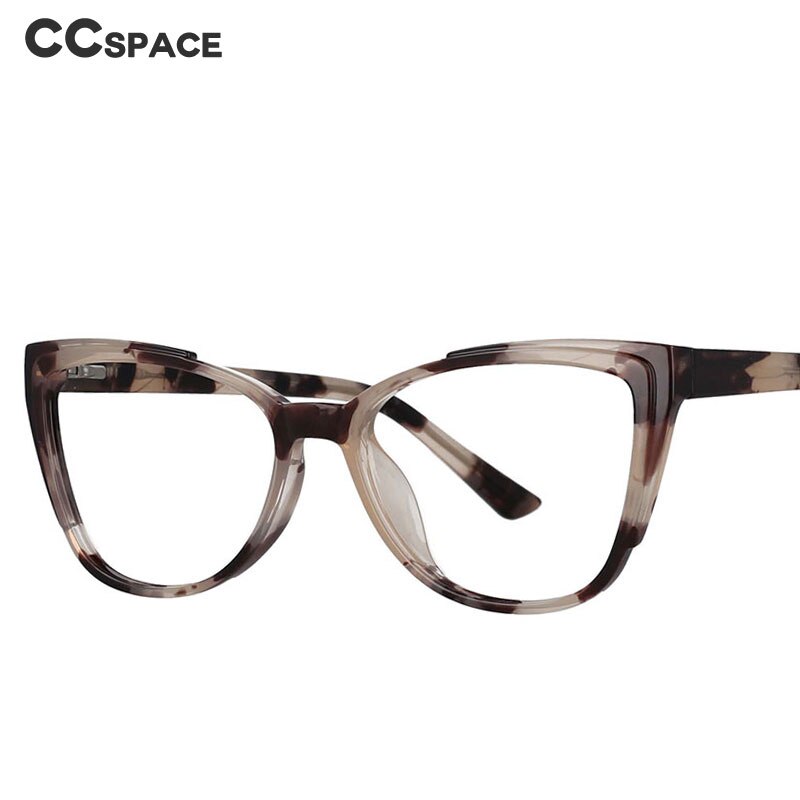 CCSpace Unisex Full Rim Square Cat Eye Tr 90 Titanium Frame Eyeglasses 53103 Full Rim CCspace   