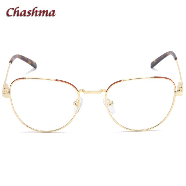 Chashma Ochki Women's Full Rim Square Cat Eye Alloy Eyeglasses 4120 Full Rim Chashma Ochki   