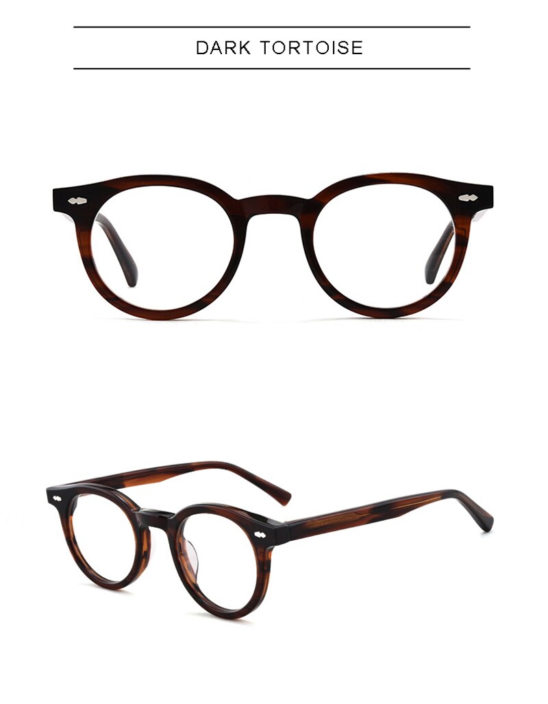 Aissuarvey Full Thick Round Horn Rim Acetate Frame Eyeglasses Unisex Frame Aissuarvey Eyeglasses   