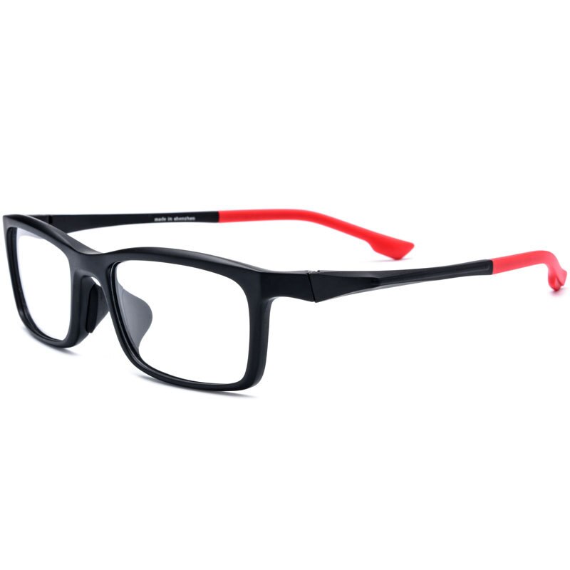 Hdcrafter Men's Full Rim TR 90 Titanium Rectangle Frame Sports Photochromic Custom Lens Eyeglasses 17209 Full Rim Hdcrafter Eyeglasses   