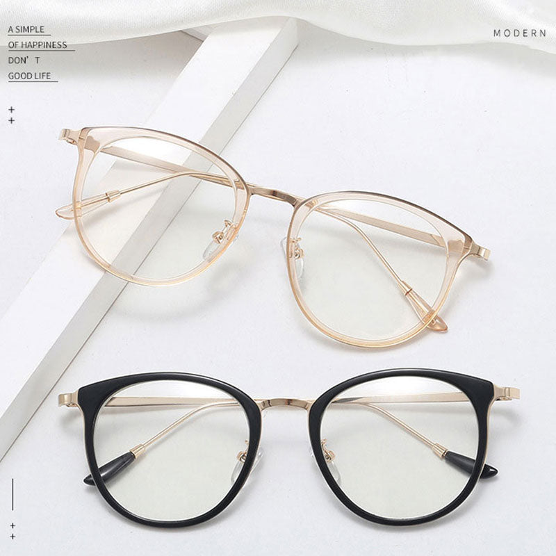 Hotony Unisex Full Rim Acetate Round Frame Eyeglasses 9237 Full Rim Hotony   