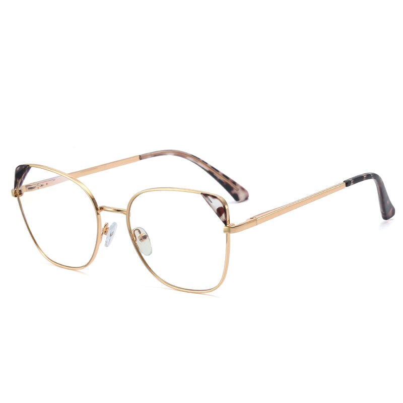 Hotony Women's Full Rim Cat Eye TR 90 Resin Alloy Frame Eyeglasses 95805 Full Rim Hotony   