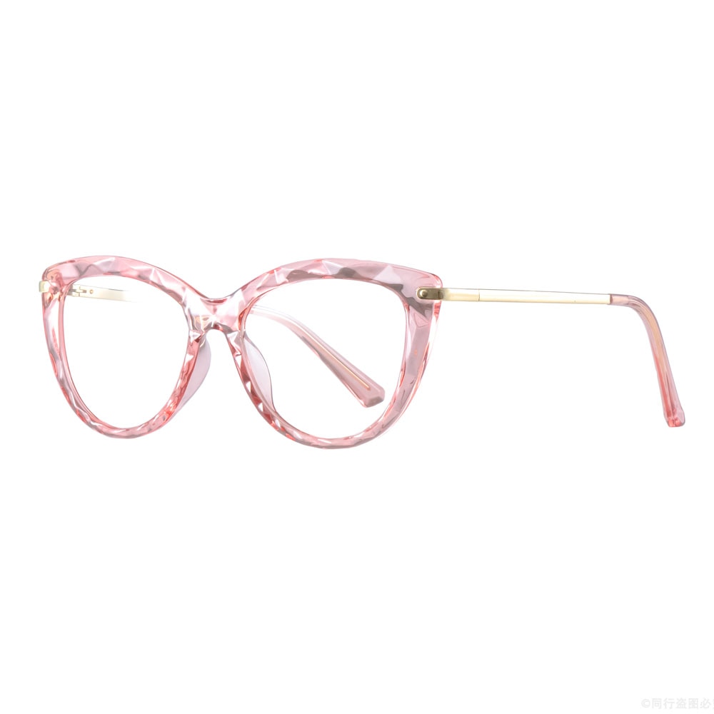 Women's Cat Eye Diamond Bump Frame Computer Glasses 51009 Frame CCspace C5 pink red  