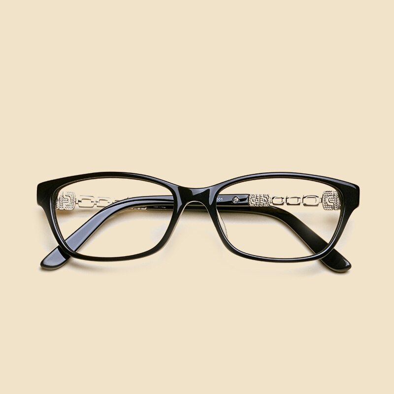 Oveliness Women's Full Rim Square Acetate Eyeglasses 4061 Full Rim Oveliness Black  