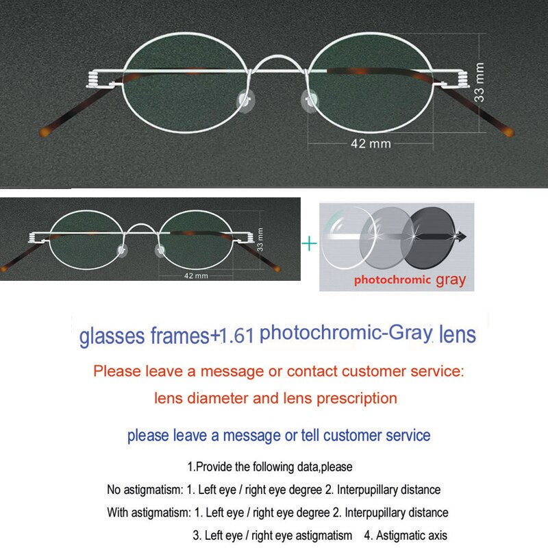 Unisex Stainless Steel Handcrafted Screwless Frame Eyeglasses Customizable Lenses Frame Yujo C4 China 