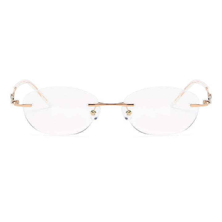 Zirosat 2378 Women's Eyeglasses Rimless Gold Glasses Rimless Zirosat   