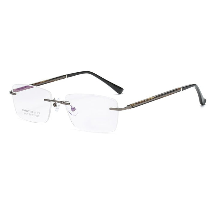 Zirosat 52033 Men's Eyeglasses Alloy Titanium Rimless Rimless Zirosat grey  