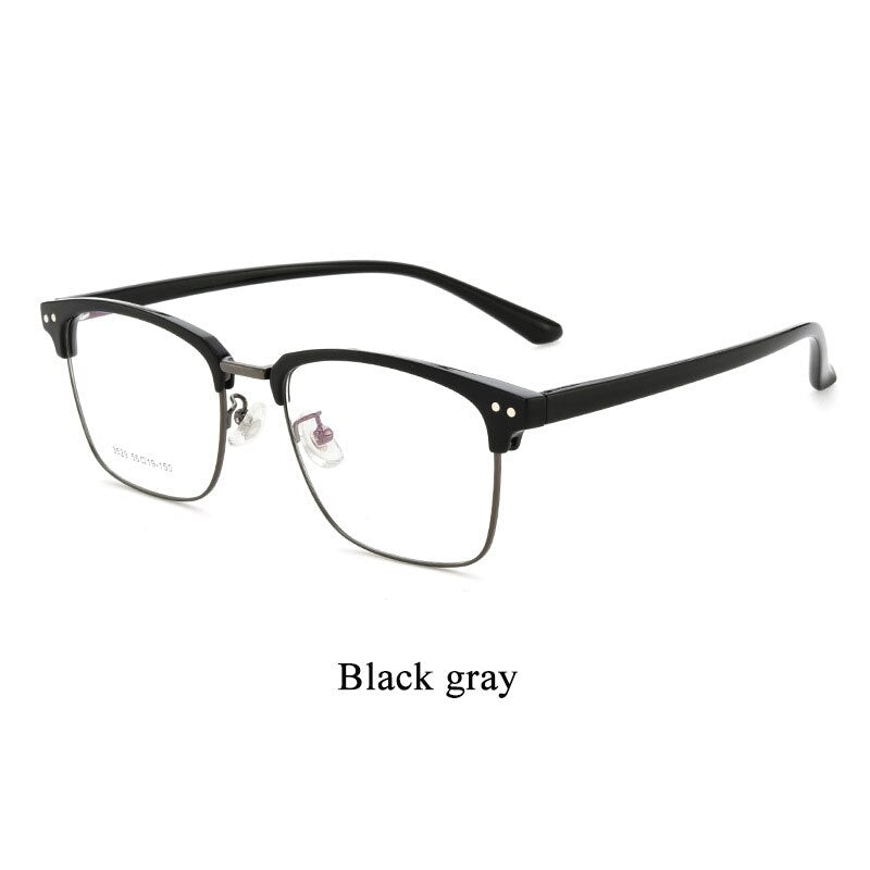 Bclear Unisex Eyeglasses Alloy Zt3529 Frame Bclear Black gray  