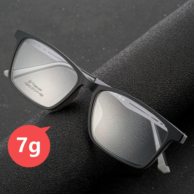Hdcrafter Men's Full Rim Square Titanium Frame Eyeglasses Y2012 Full Rim Hdcrafter Eyeglasses   