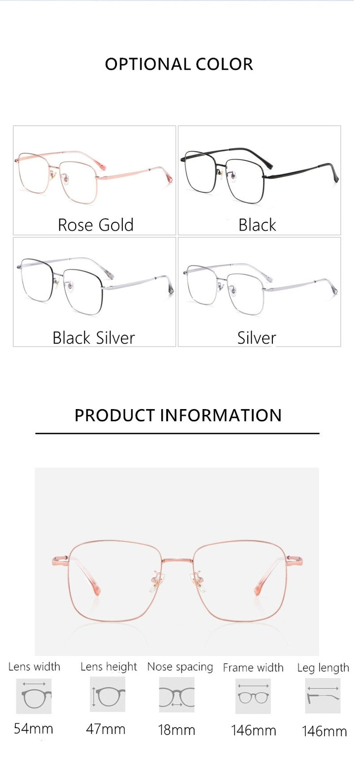 Yimaruili Unisex Full Rim Titanium Round Frame Eyeglasses T3501 Full Rim Yimaruili Eyeglasses   