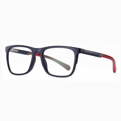 Ralferty Men's Eyeglasses Square Tr90 Anti-Glare D2309 Frame Ralferty C5 Matt Blue  