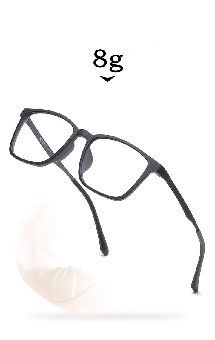 KatKani Men's Full Rim Titanium Frame Eyeglasses Hr3067 Full Rim KatKani Eyeglasses   
