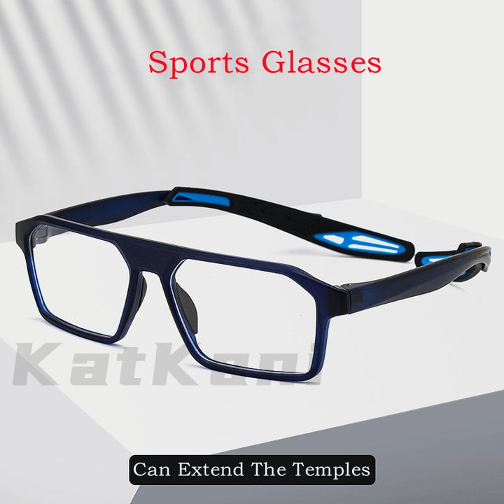 KatKani Unisex Full Rim Rectangle TR 90 Resin Sport Frame Eyeglasses K001 Sport Eyewear KatKani Eyeglasses   
